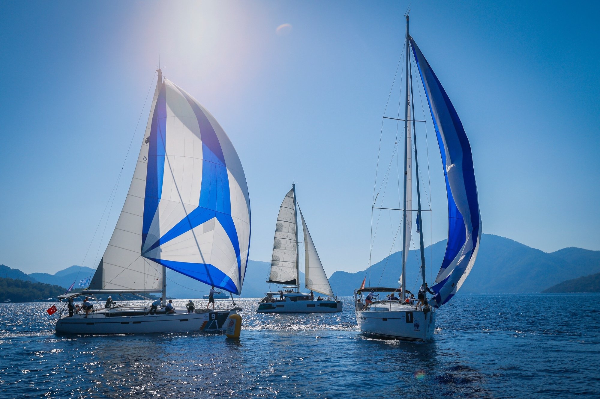 Флотилия яхт на Эгейском море