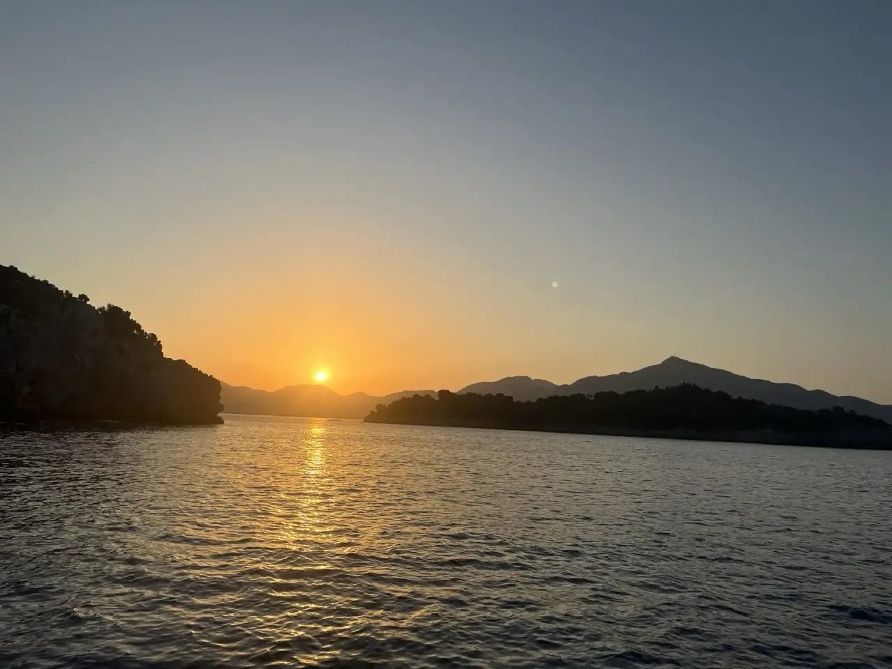 Закат на море